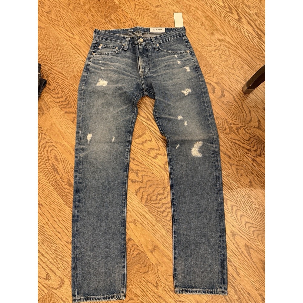 NWT AG A Goldshmeid AG-ED Denim Tellis Modern Slim Mens 31x34 Distressed Jeans